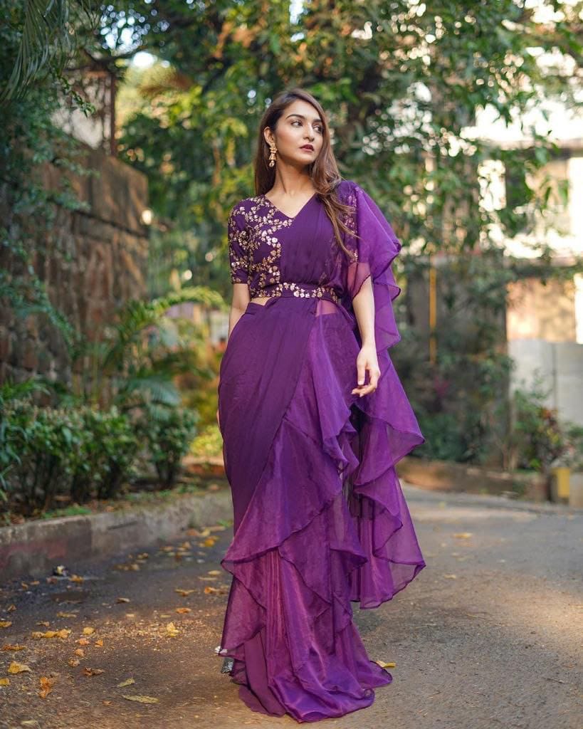 Beautiful Organza Silk Party Wear Saree