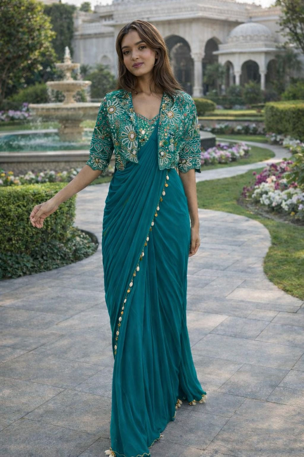 Experience effortless luxury with this premium ready-to-wear saree