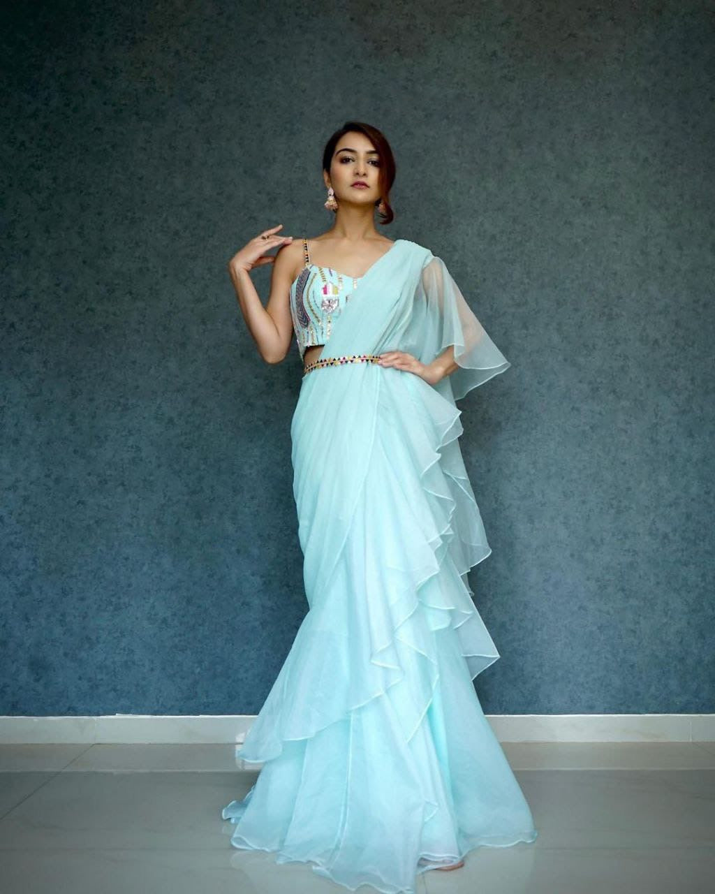 Beautiful Organza Silk Party Wear Saree
