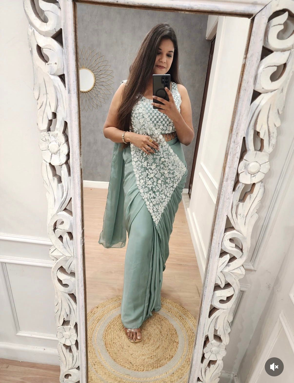NEW SUPERHIT TRENDING READY TO WEAR SAREE WITH FULLY EMBROIDERED STYLIST BLOUSE