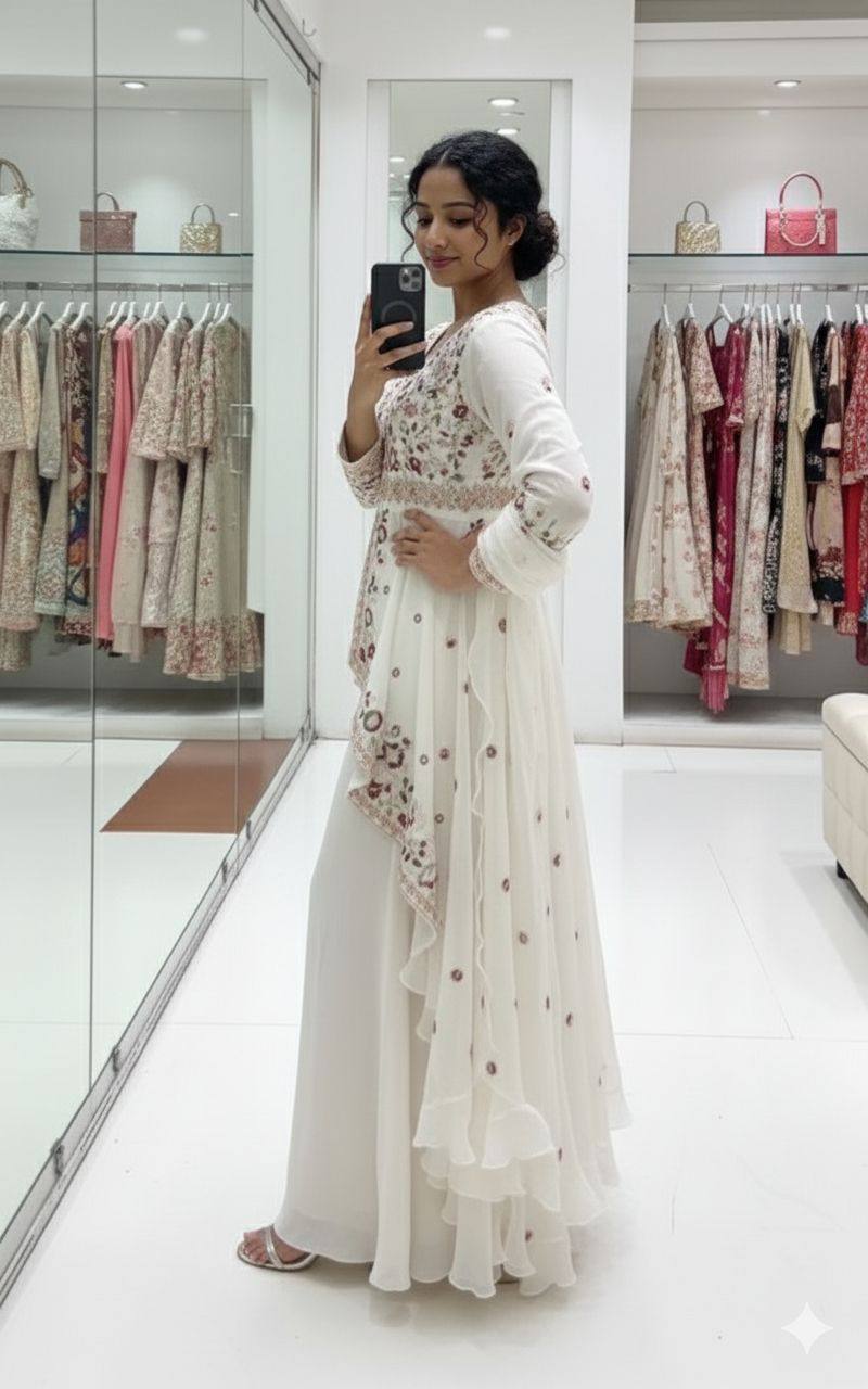 WEDDING SEASON OUR SEQUENCE EMBROIDERED TOP, PLAZZO AND DUPATTA