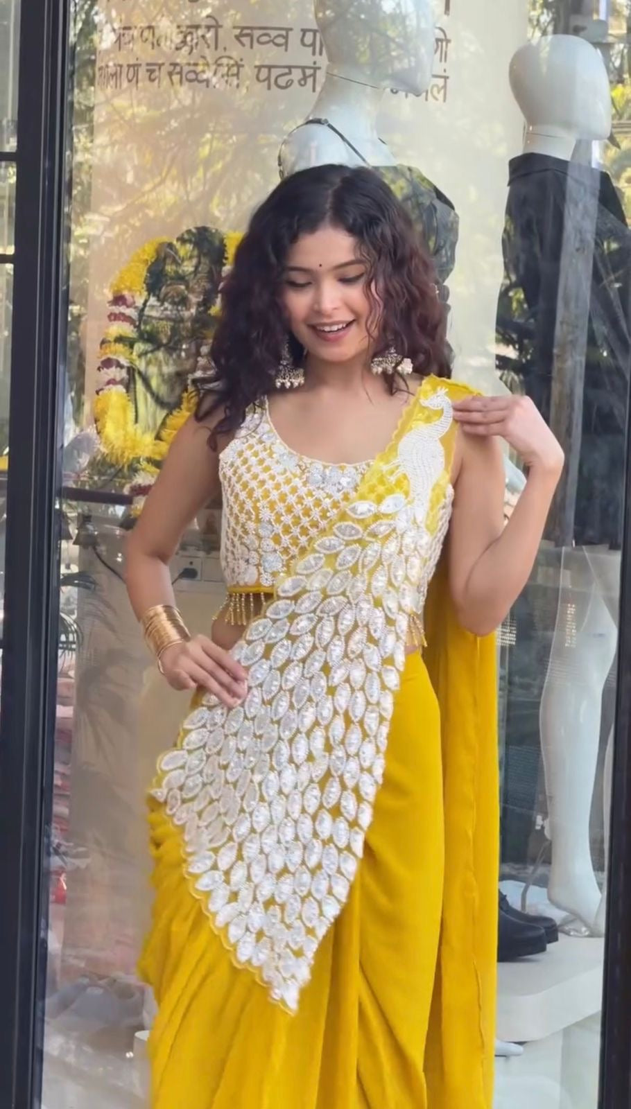 NEW SUPERHIT TRENDING READY TO WEAR SAREE WITH FULLY EMBROIDERED STYLIST BOLUES