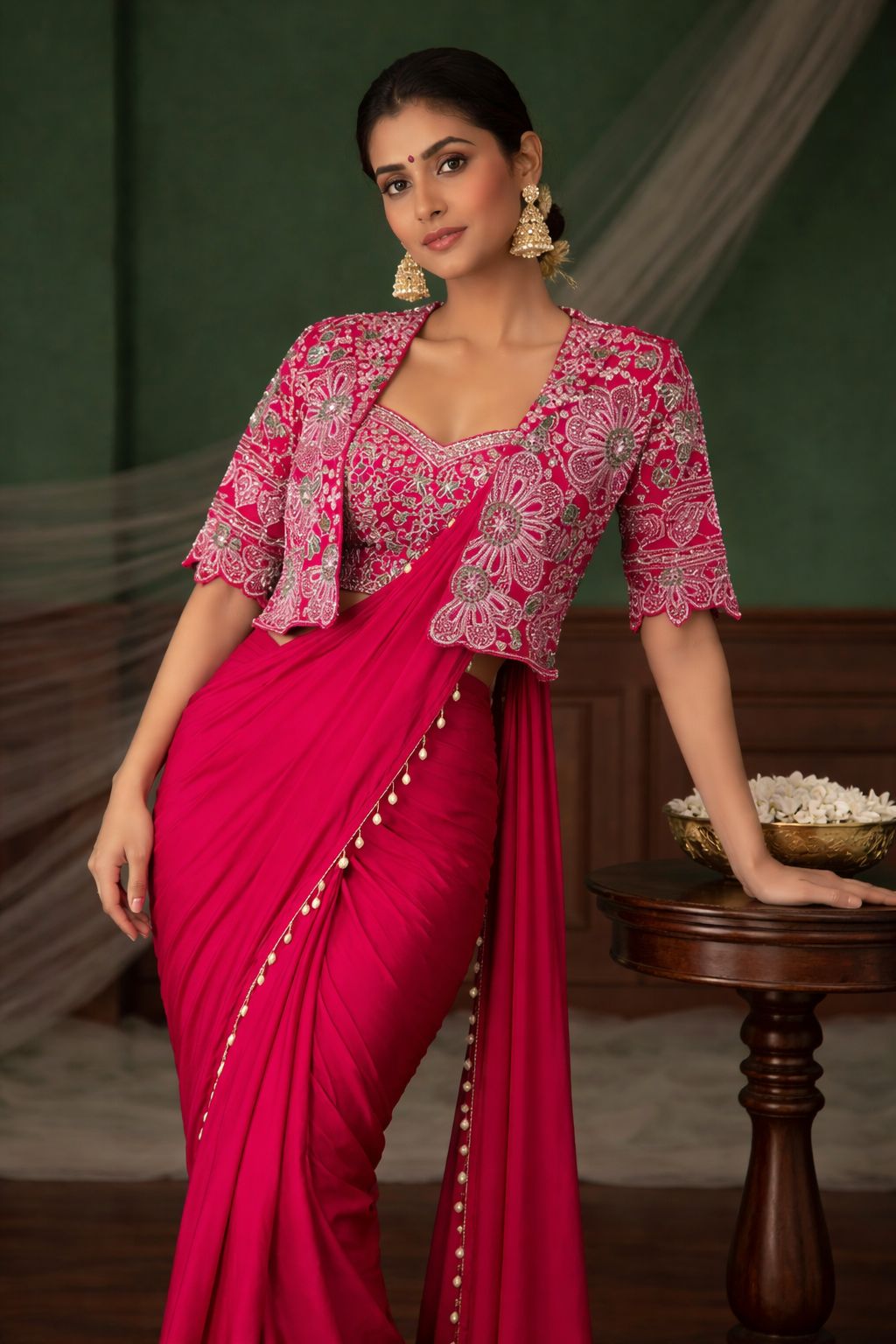 Experience effortless luxury with this premium ready-to-wear saree