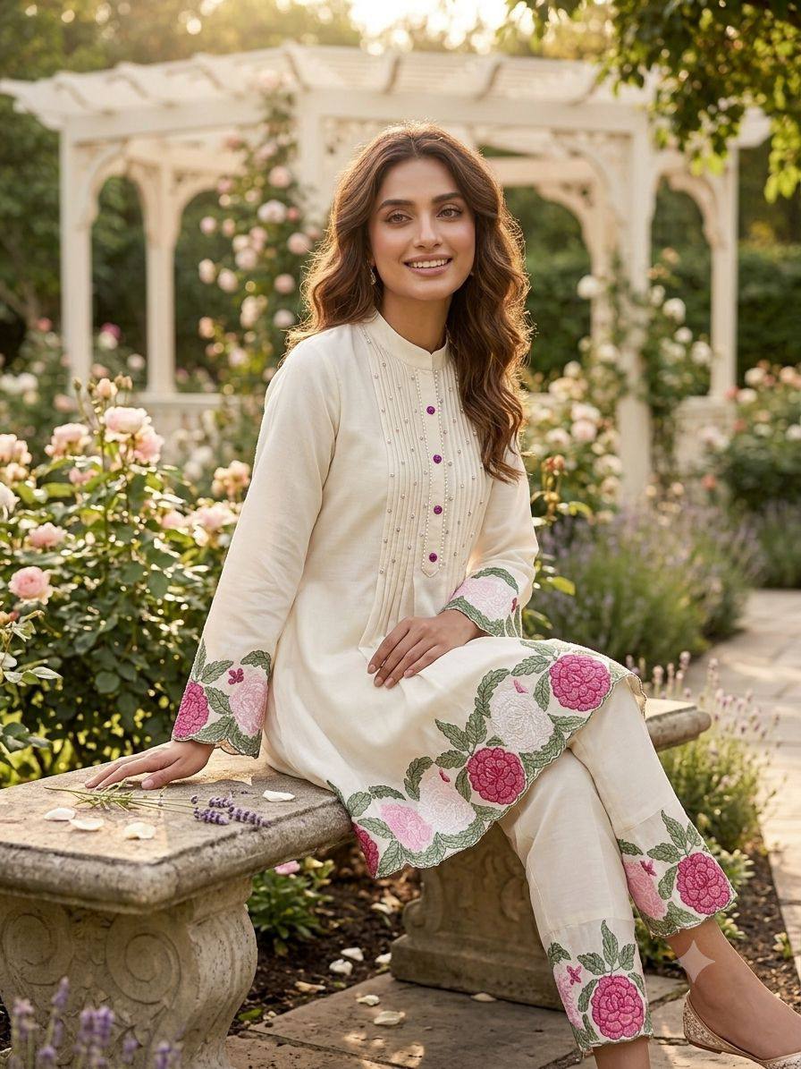 Elite Embroidered Co-Ord Set