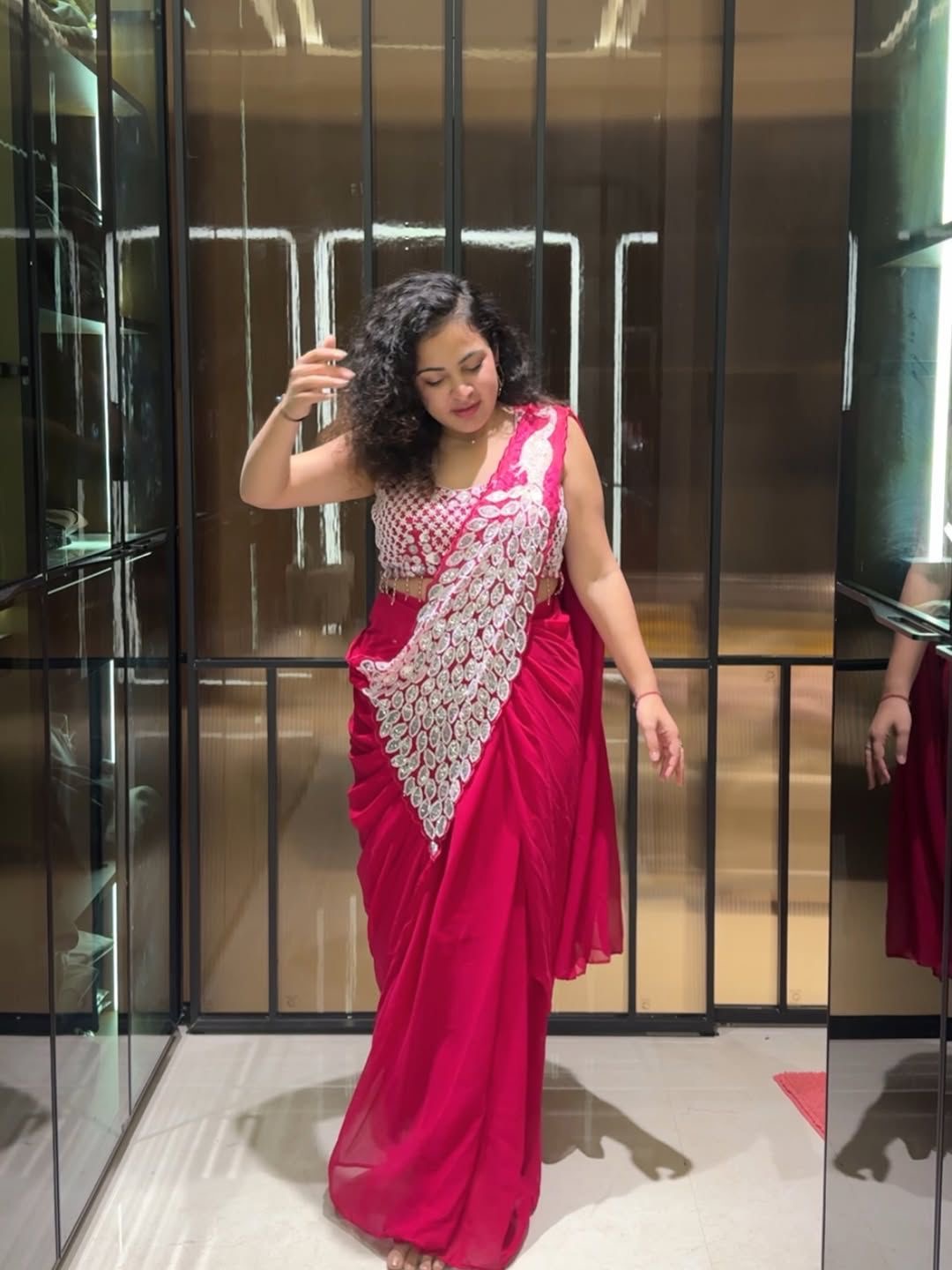 NEW SUPERHIT TRENDING READY TO WEAR SAREE WITH FULLY EMBROIDERED STYLIST BOLUES