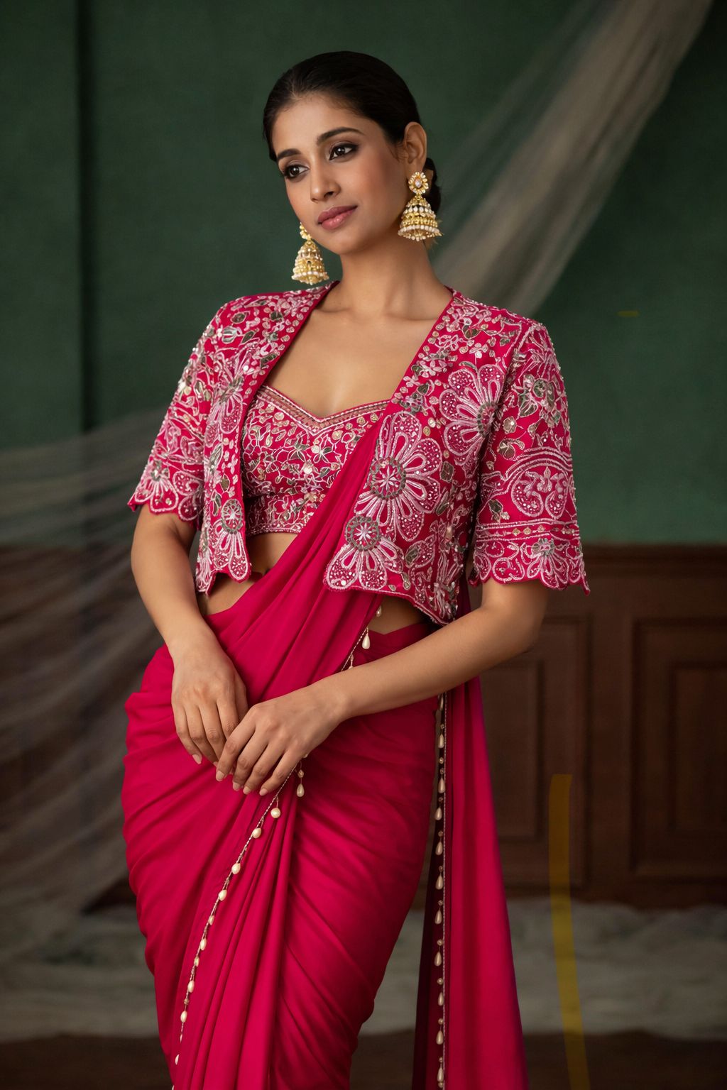 Experience effortless luxury with this premium ready-to-wear saree
