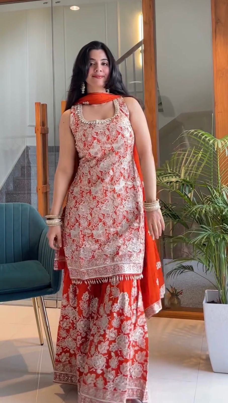 Premium 3-Piece Embroidered Georgette Suit with Heavy Work