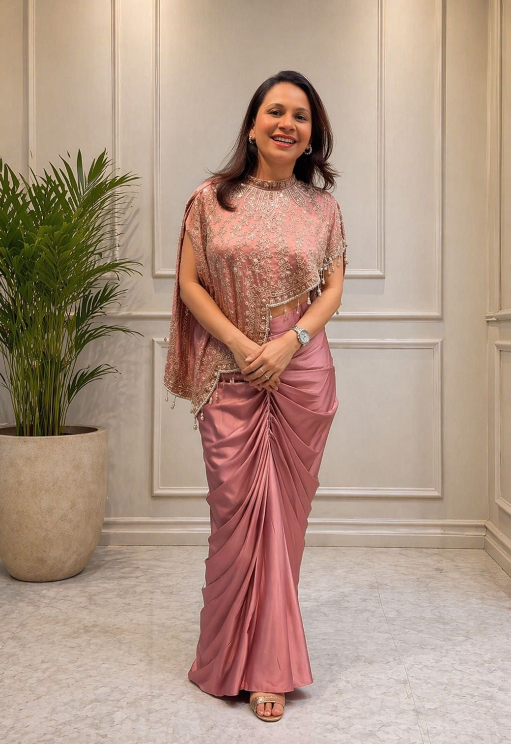 Bollywood Style Embroidery Work detailing 3 pic indo-Western Set.