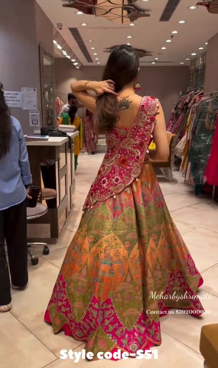 New Super Embroidery Coding work  Lehengha choli