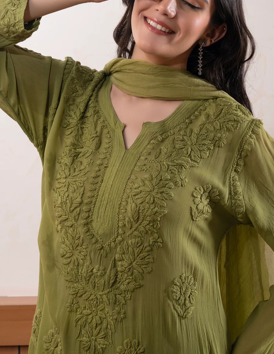 EXCLUSIVE GEORGETTE WITH EMBROIDERY SUIT WITH DUPATTA