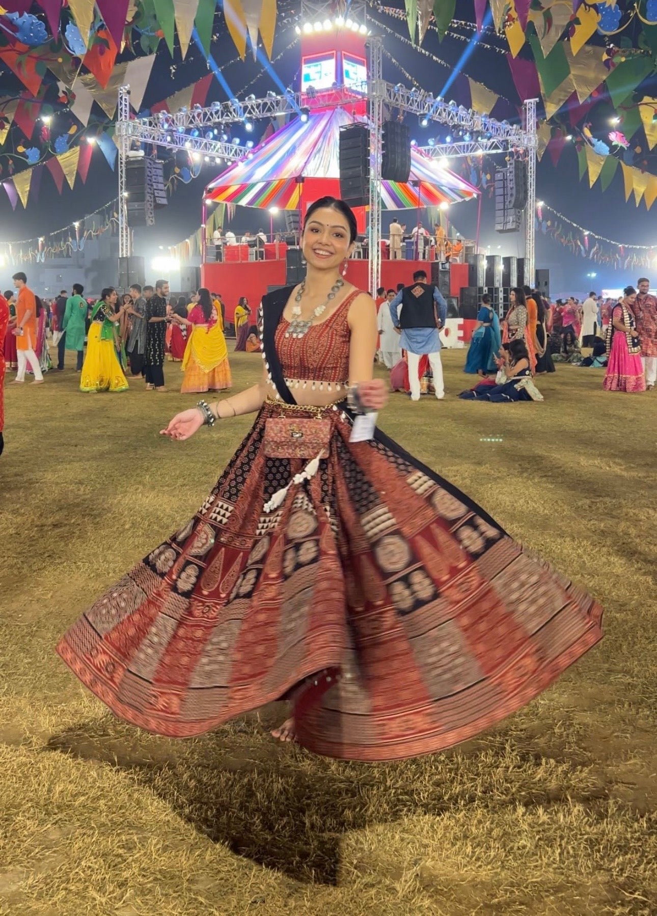 Premium Navratri Printed Cotton Lehenga Choli with Kalamkari Design