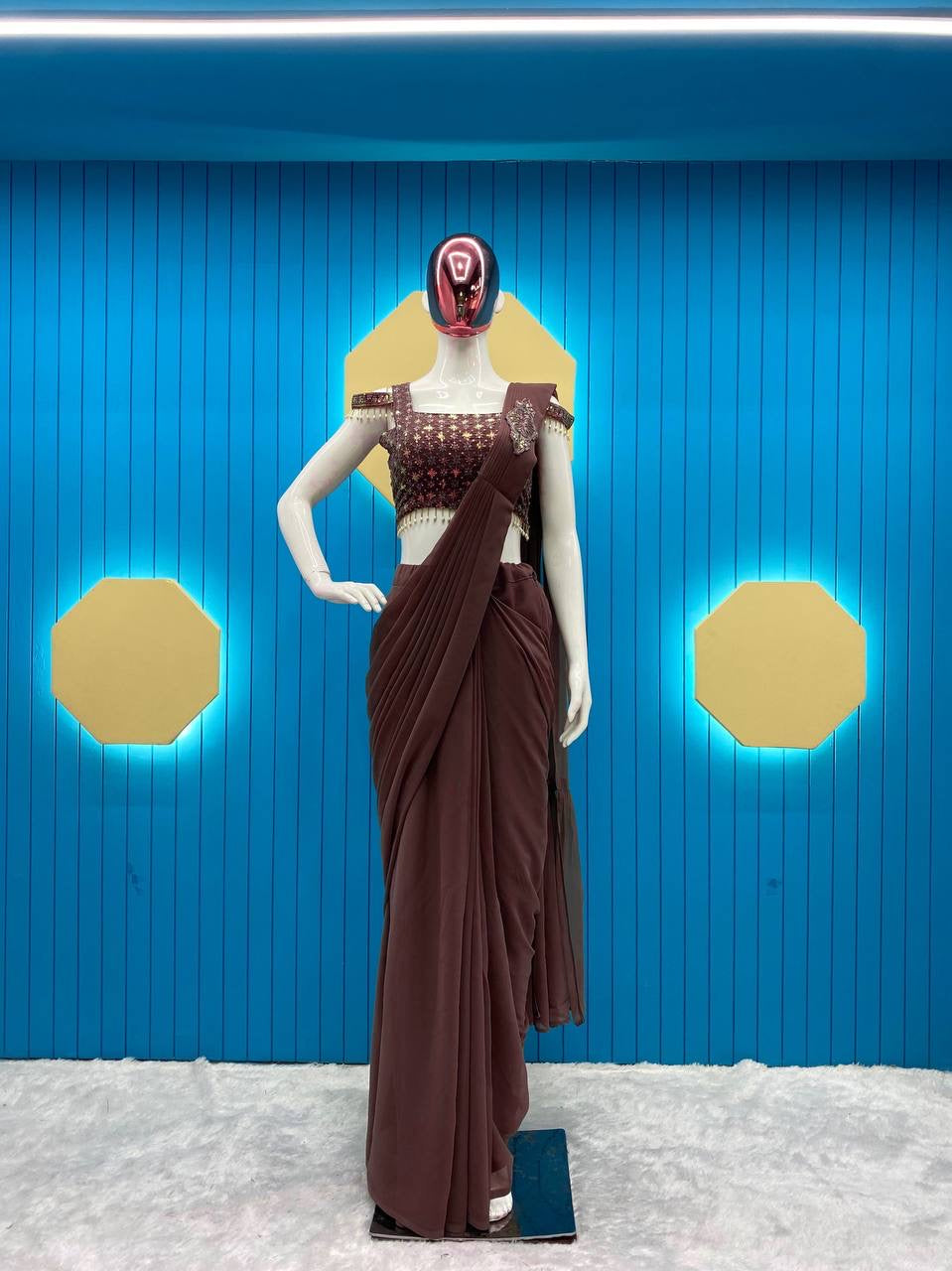 NEW FANCY READY TO WEAR FAUX GEORGETTE
