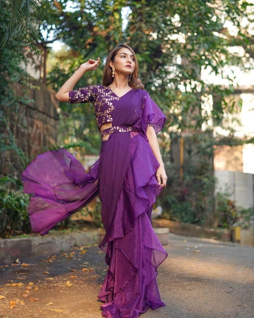 Beautiful Organza Silk Party Wear Saree