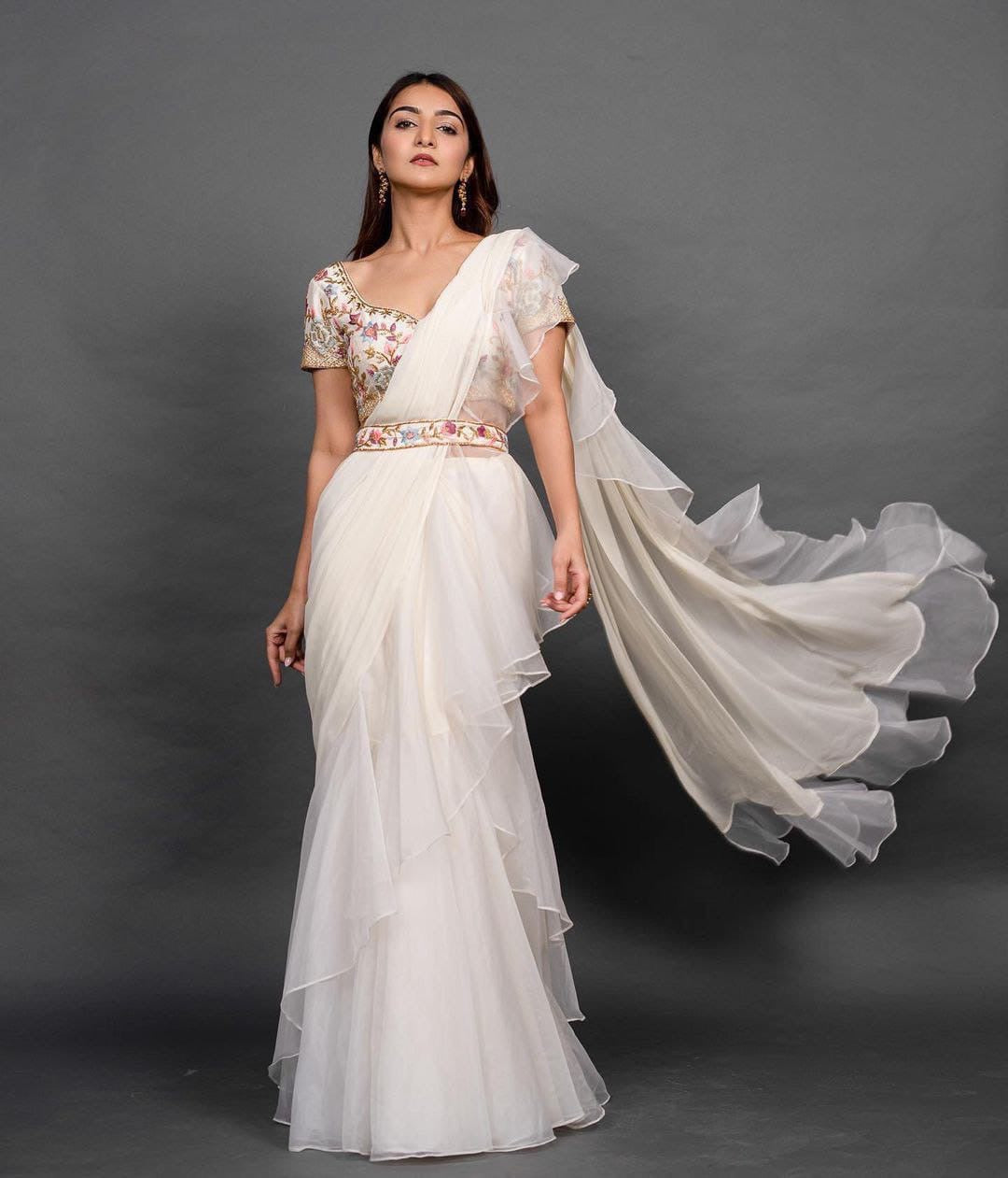 Beautiful Organza Silk Party Wear Saree