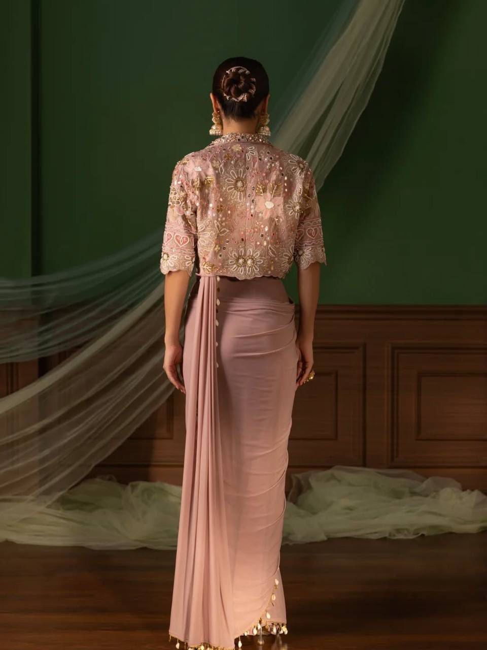 Experience effortless luxury with this premium ready-to-wear saree