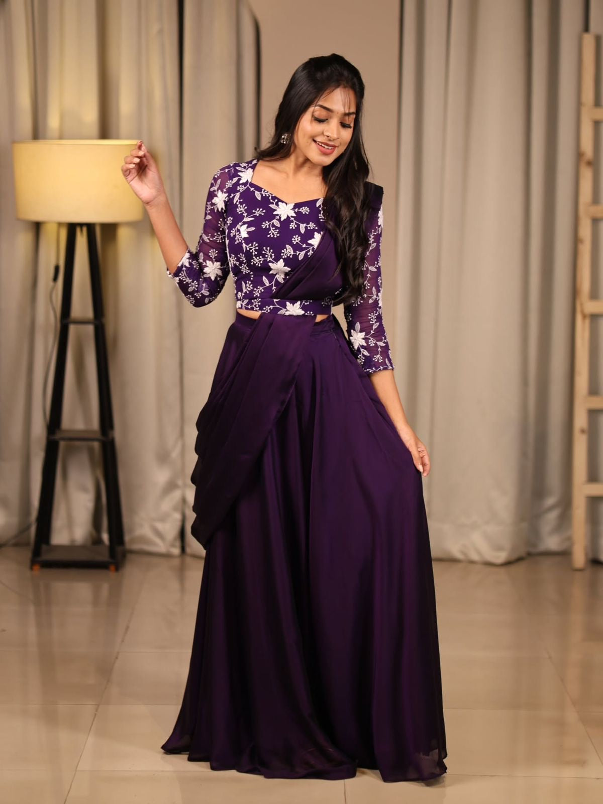 NEW DESIGNER PARTY WEAR LAHENGA WITH STICH BLOUSE