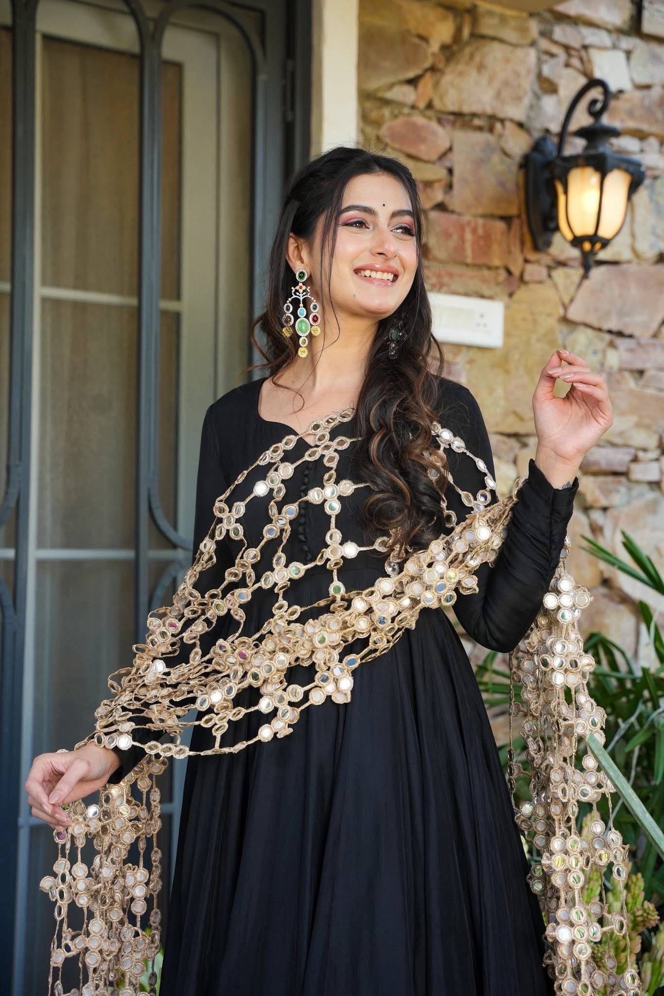 👀 *DEFINE NEW STYLE, 3 PIECES REAL MIRROR DUPATTA SET*🚀