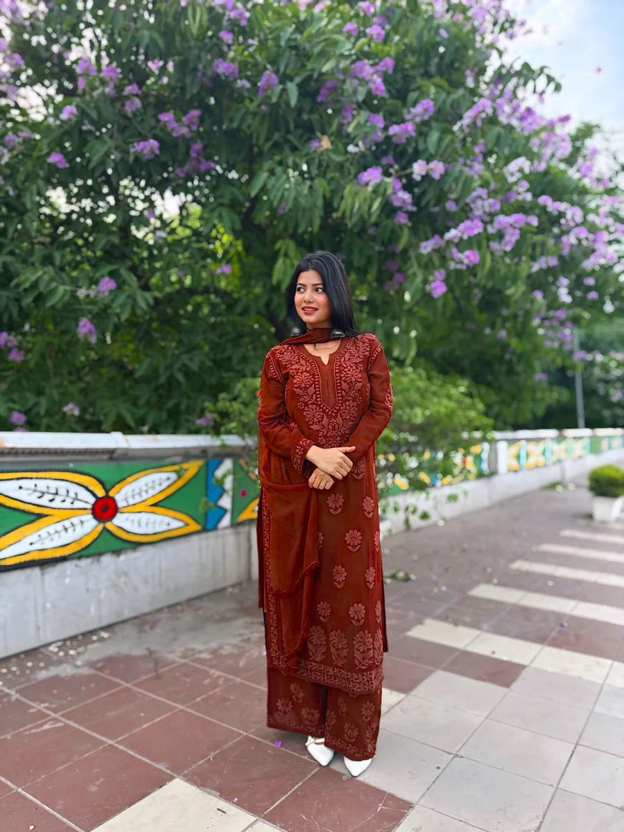 EXCLUSIVE GEORGETTE WITH EMBROIDERY SUIT WITH DUPATTA