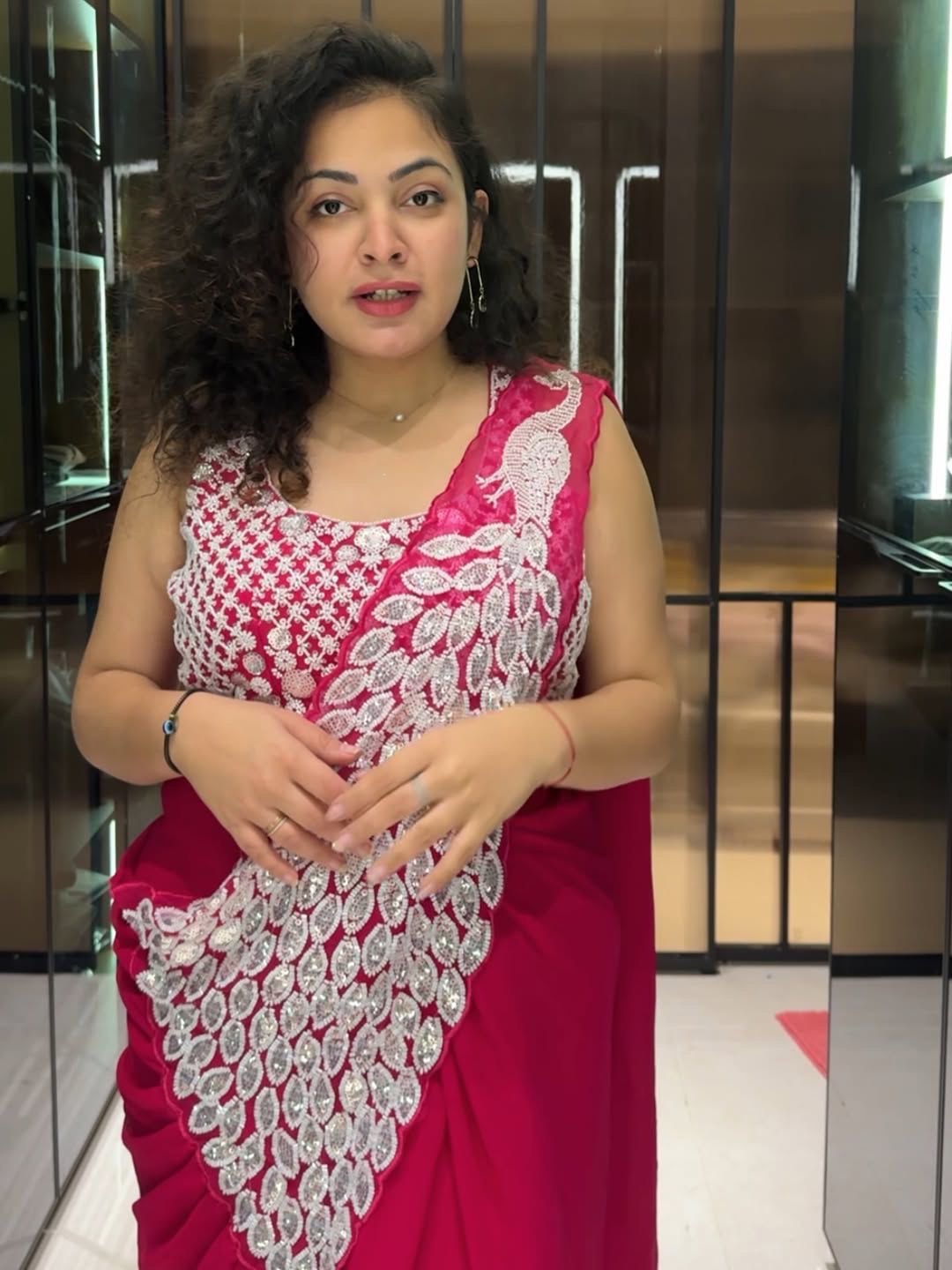 NEW SUPERHIT TRENDING READY TO WEAR SAREE WITH FULLY EMBROIDERED STYLIST BOLUES
