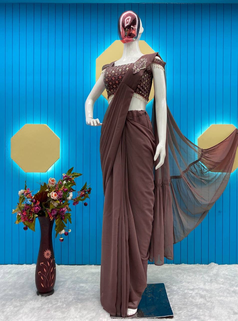 NEW FANCY READY TO WEAR FAUX GEORGETTE