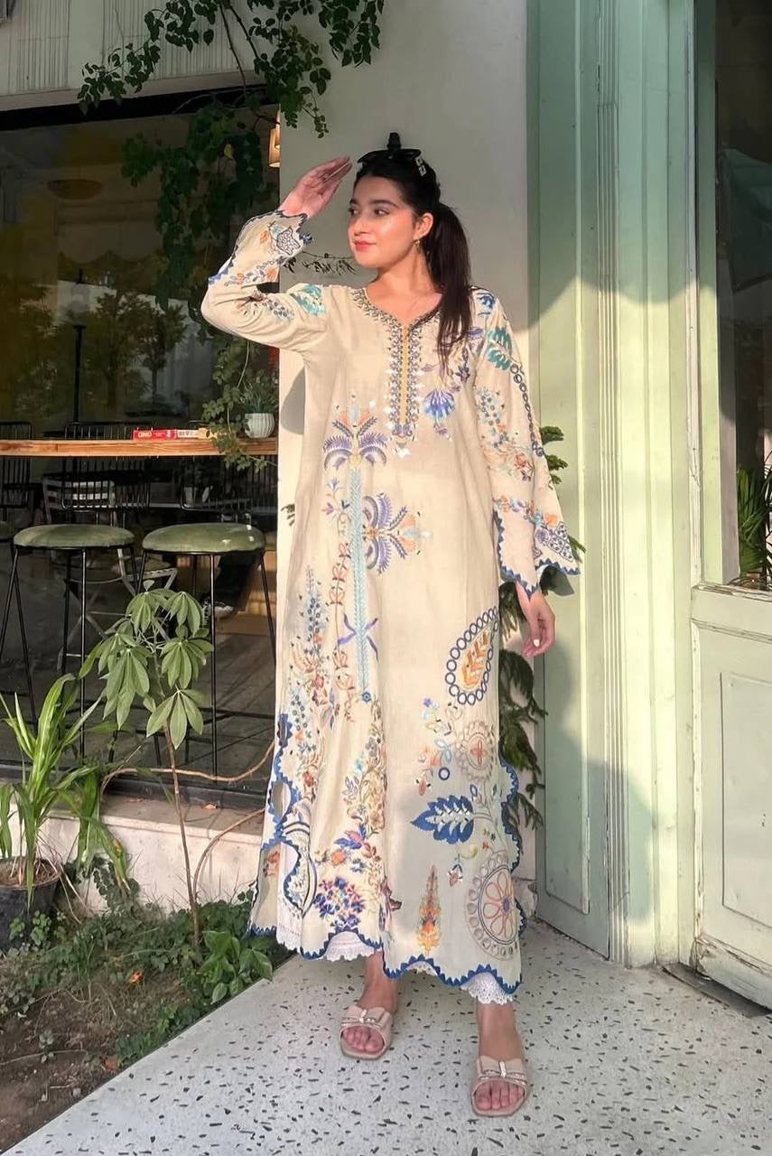 Designer Kurti with Pant & Dupatta