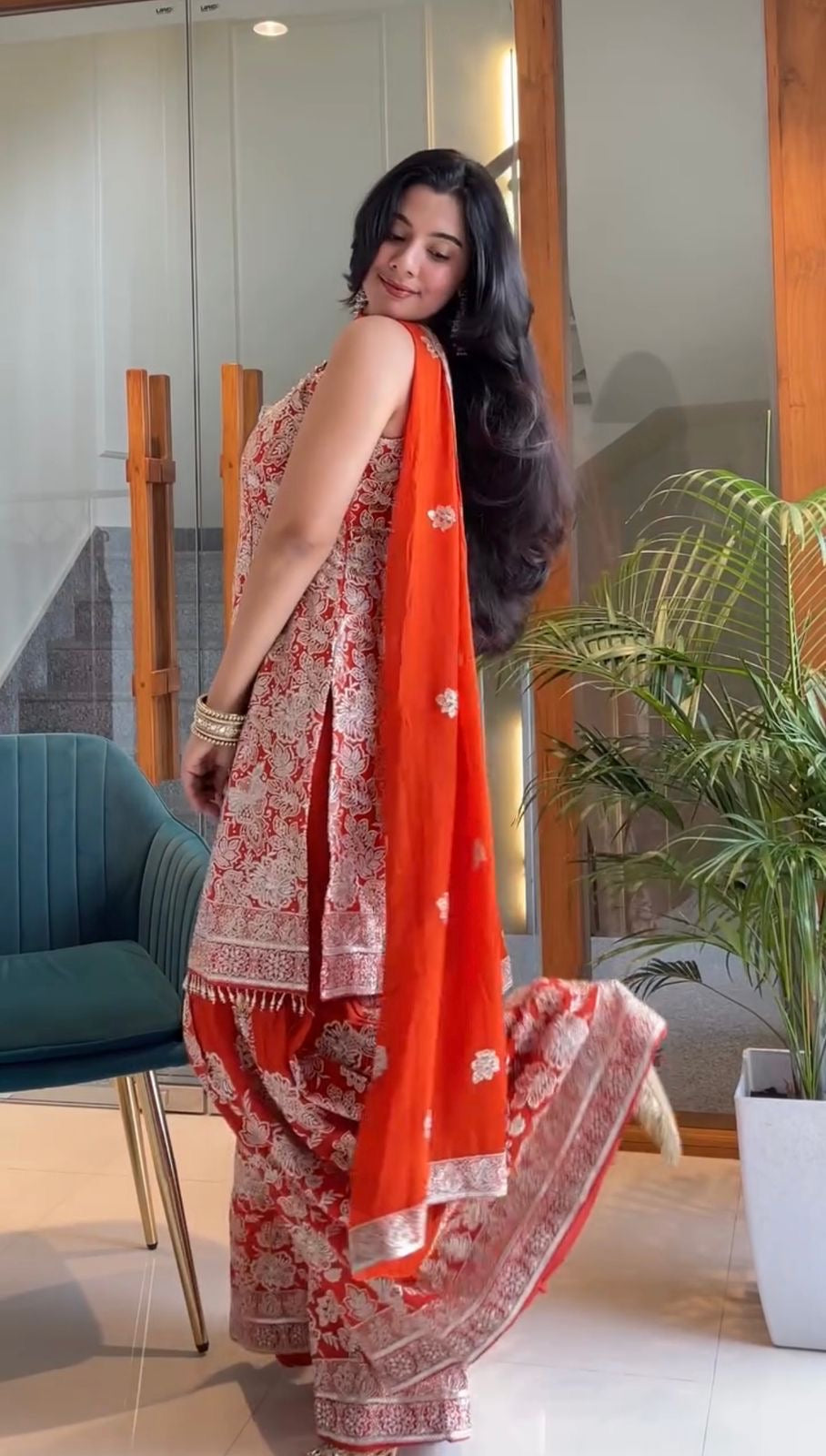 Premium 3-Piece Embroidered Georgette Suit with Heavy Work