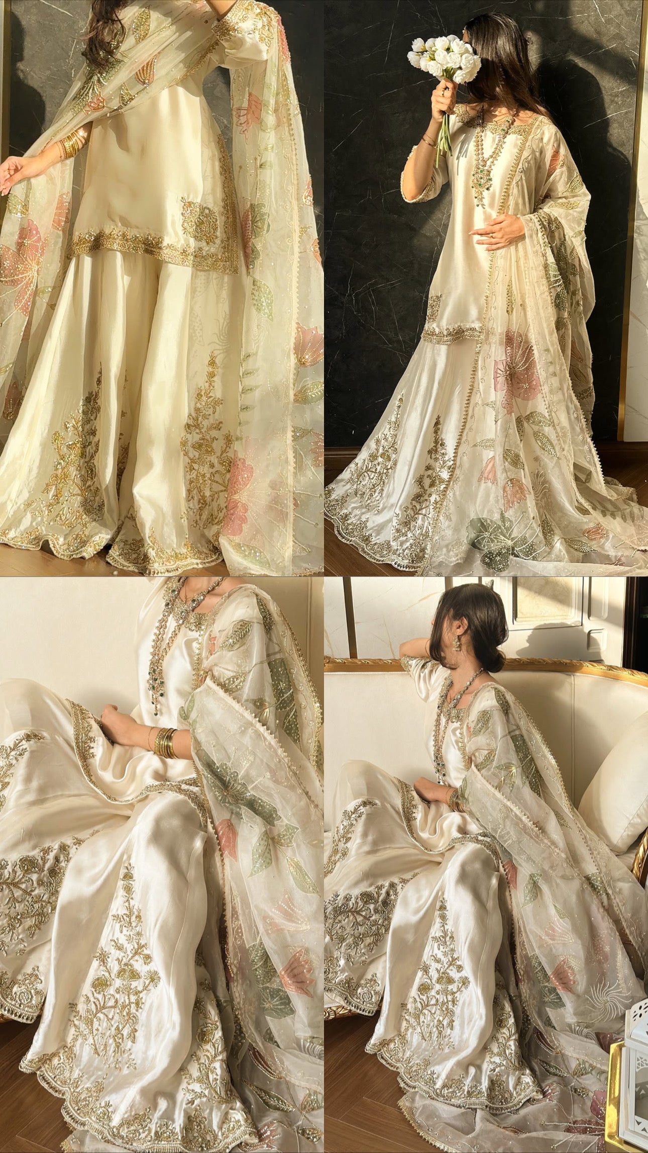 Designer Heavy Chinon Suit with Sequins Embroidery Work
