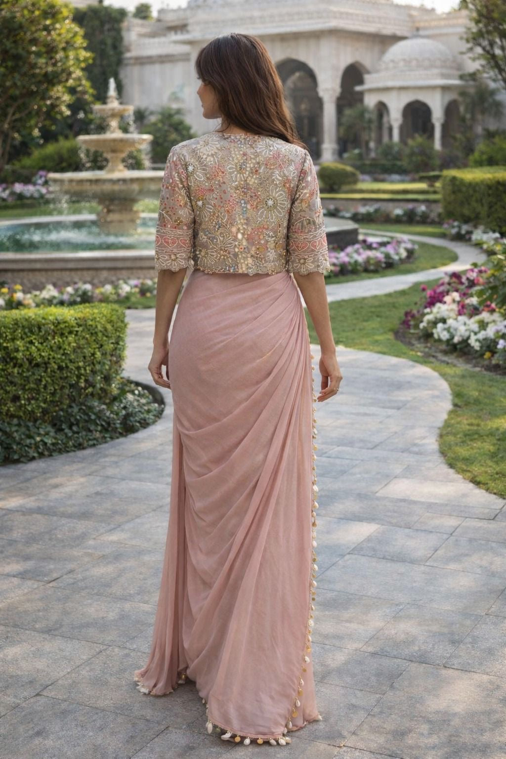 Experience effortless luxury with this premium ready-to-wear saree