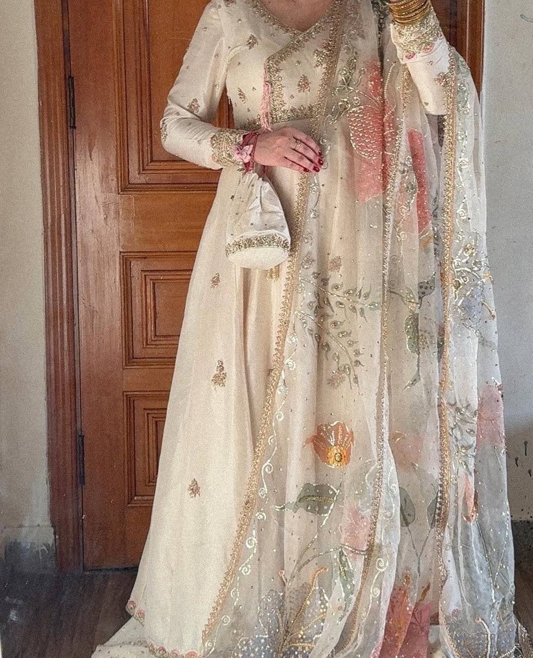 DESIGNER SEQUENCE EMBROIDERED 3 PIECE GOWN PAIR
