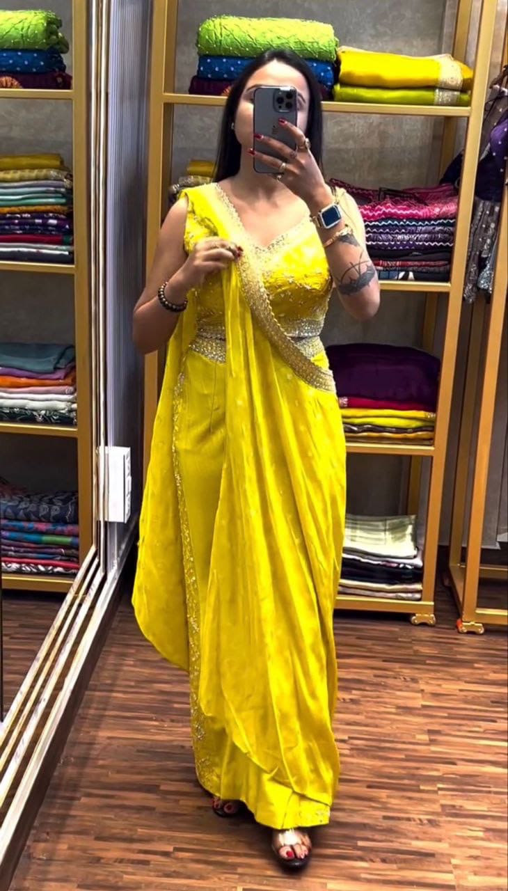 New Super Trending Embroidery cording work and Party Wear Pent With Duppta