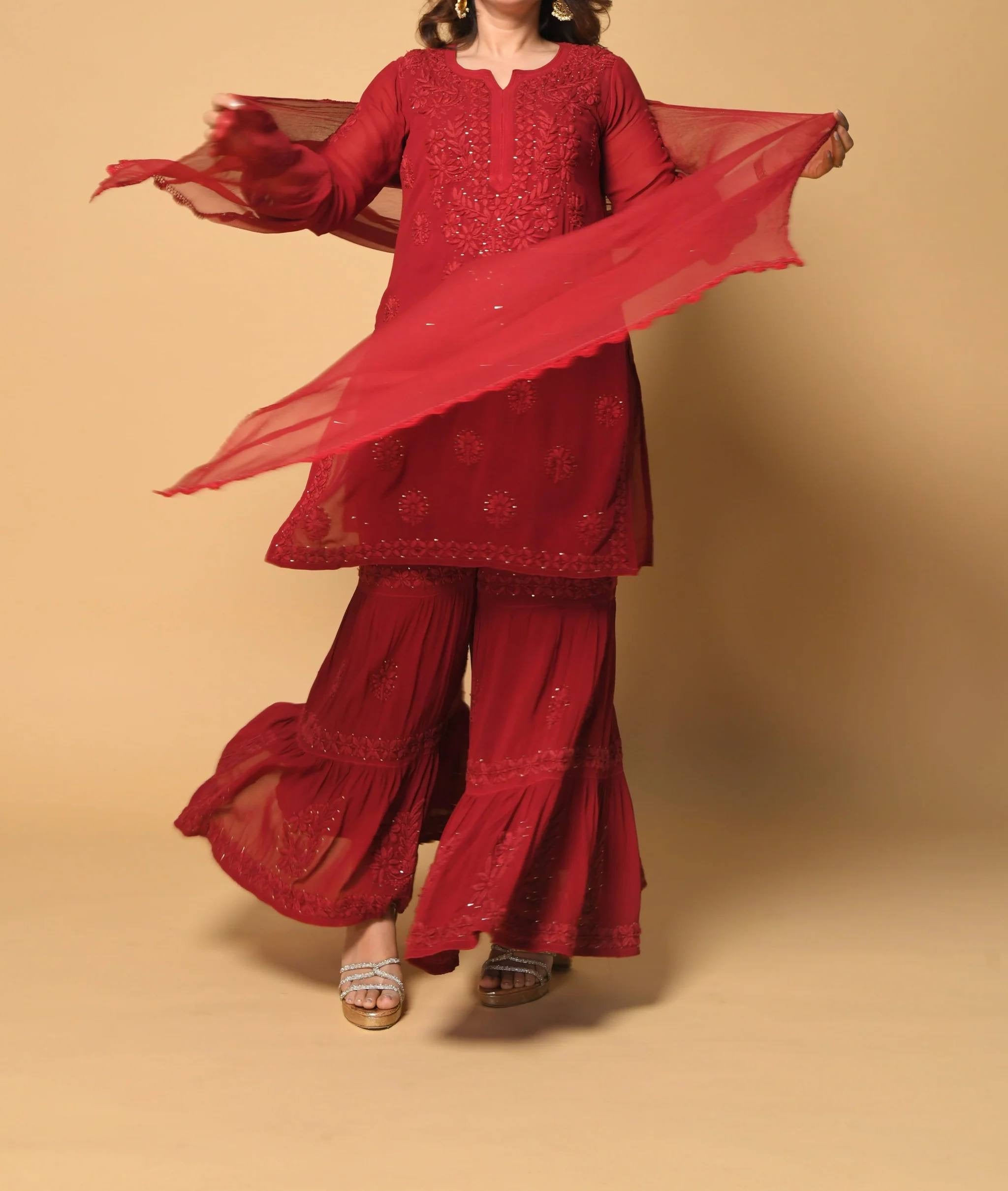 DESIGNER WEAR SEQUENCE EMBROIDERED SARARA PAIR