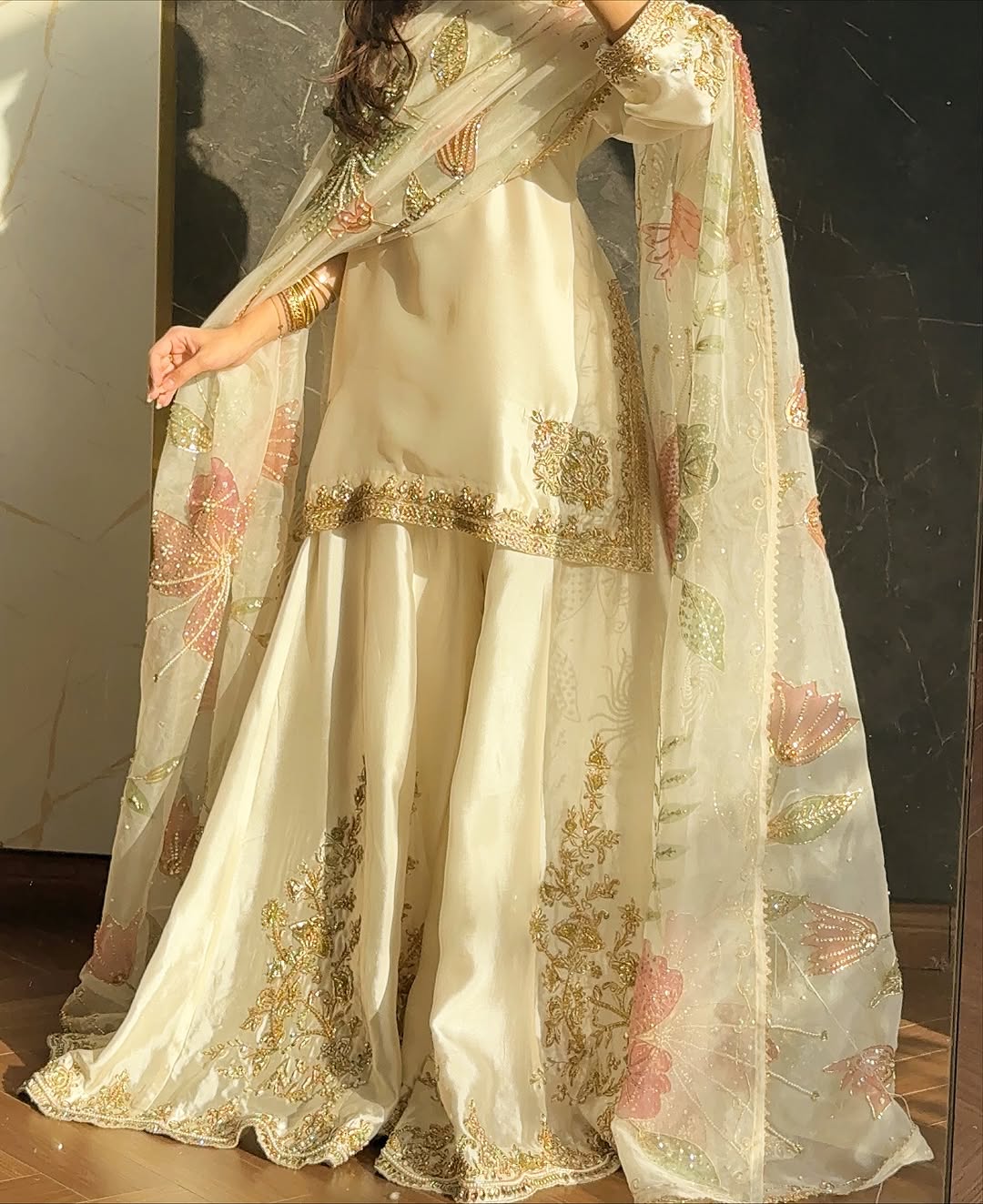 Designer Heavy Chinon Suit with Sequins Embroidery Work
