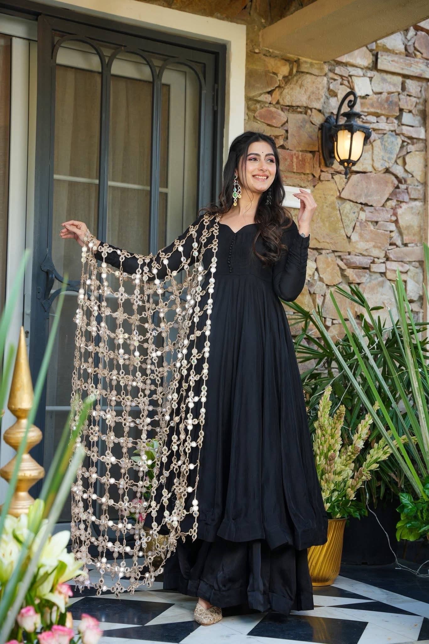 👀 *DEFINE NEW STYLE, 3 PIECES REAL MIRROR DUPATTA SET*🚀