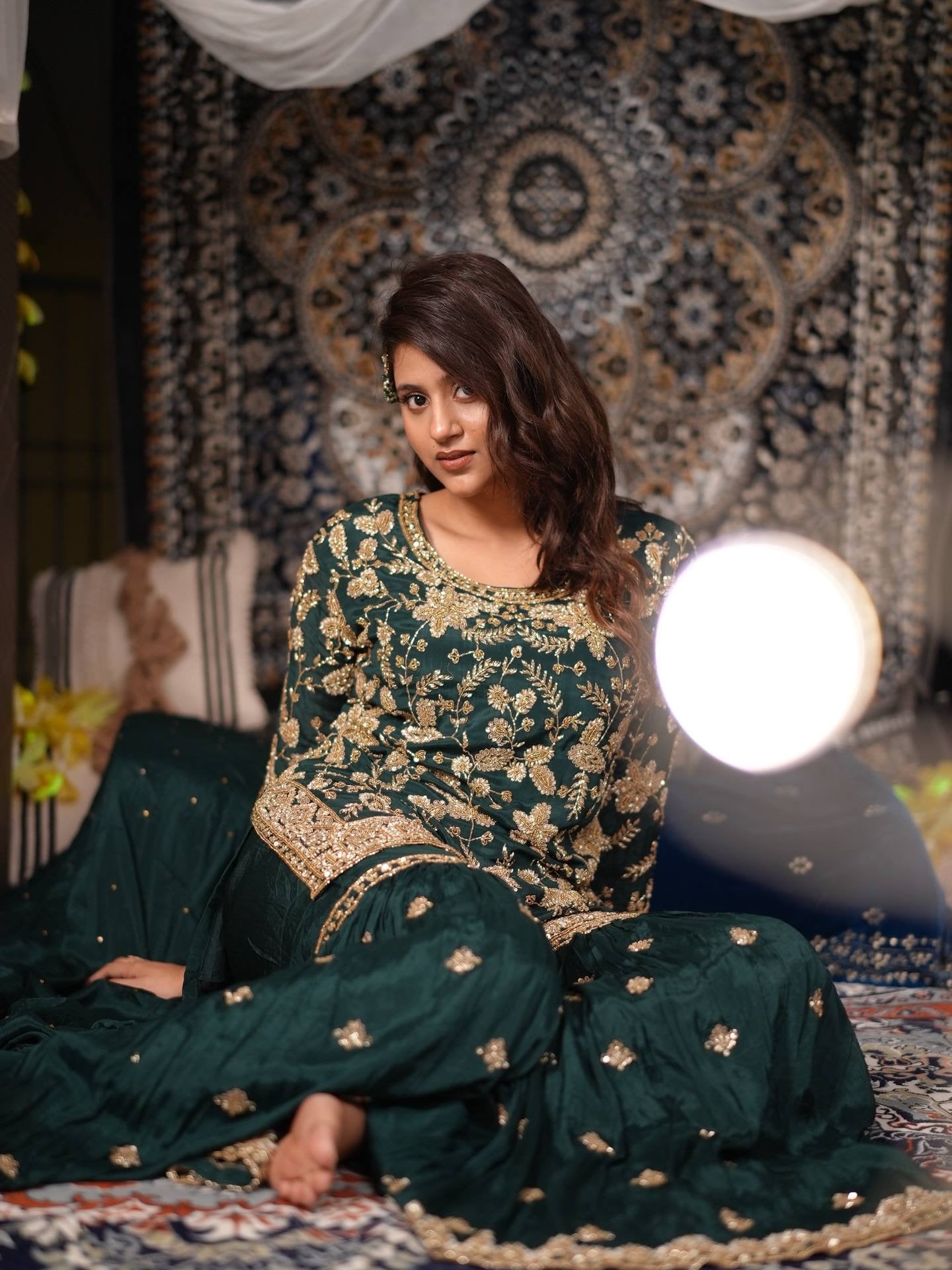 HEAVY SEMI-BEADS EMBROIDERY WORK & ELEGANT STYLE