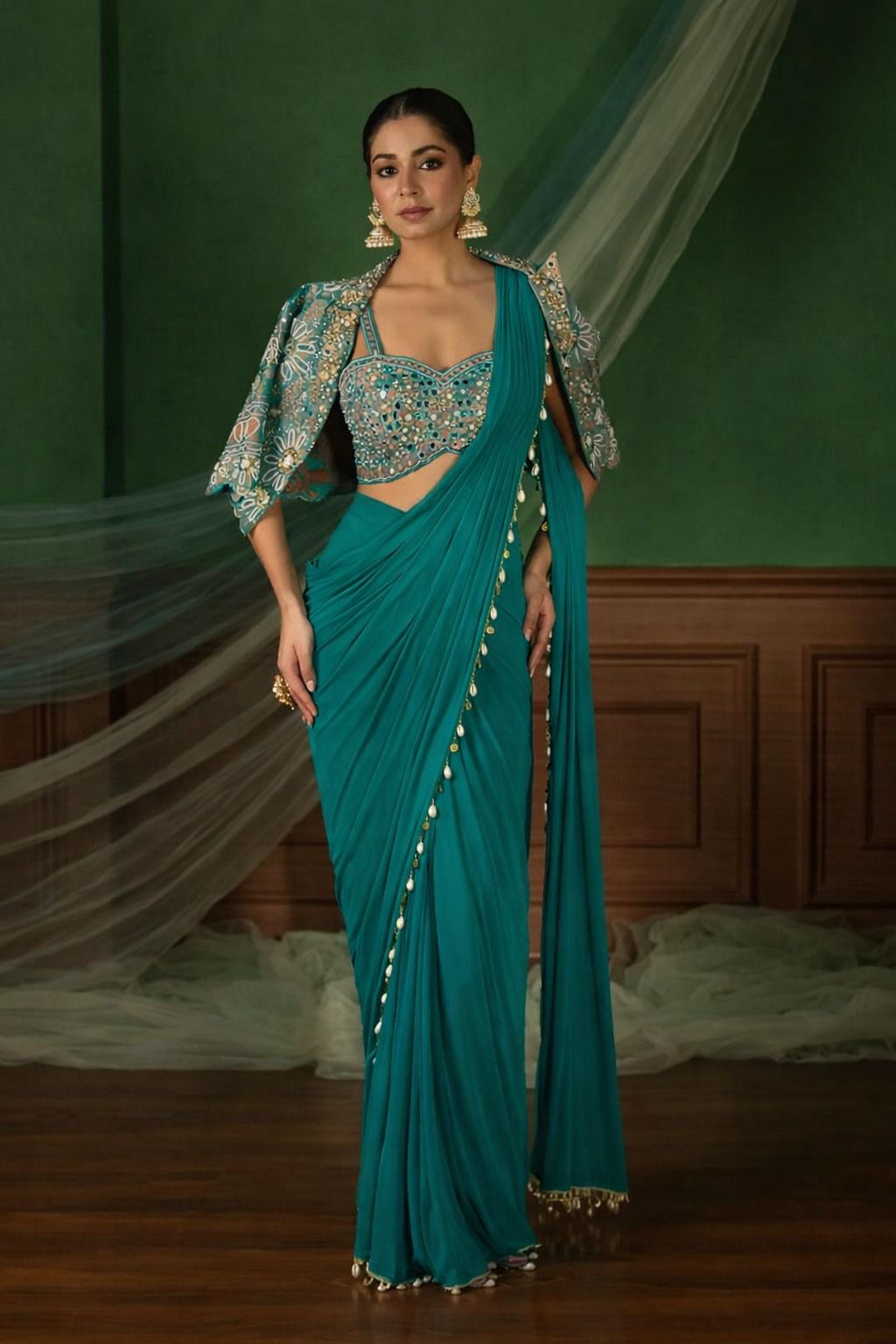 Experience effortless luxury with this premium ready-to-wear saree