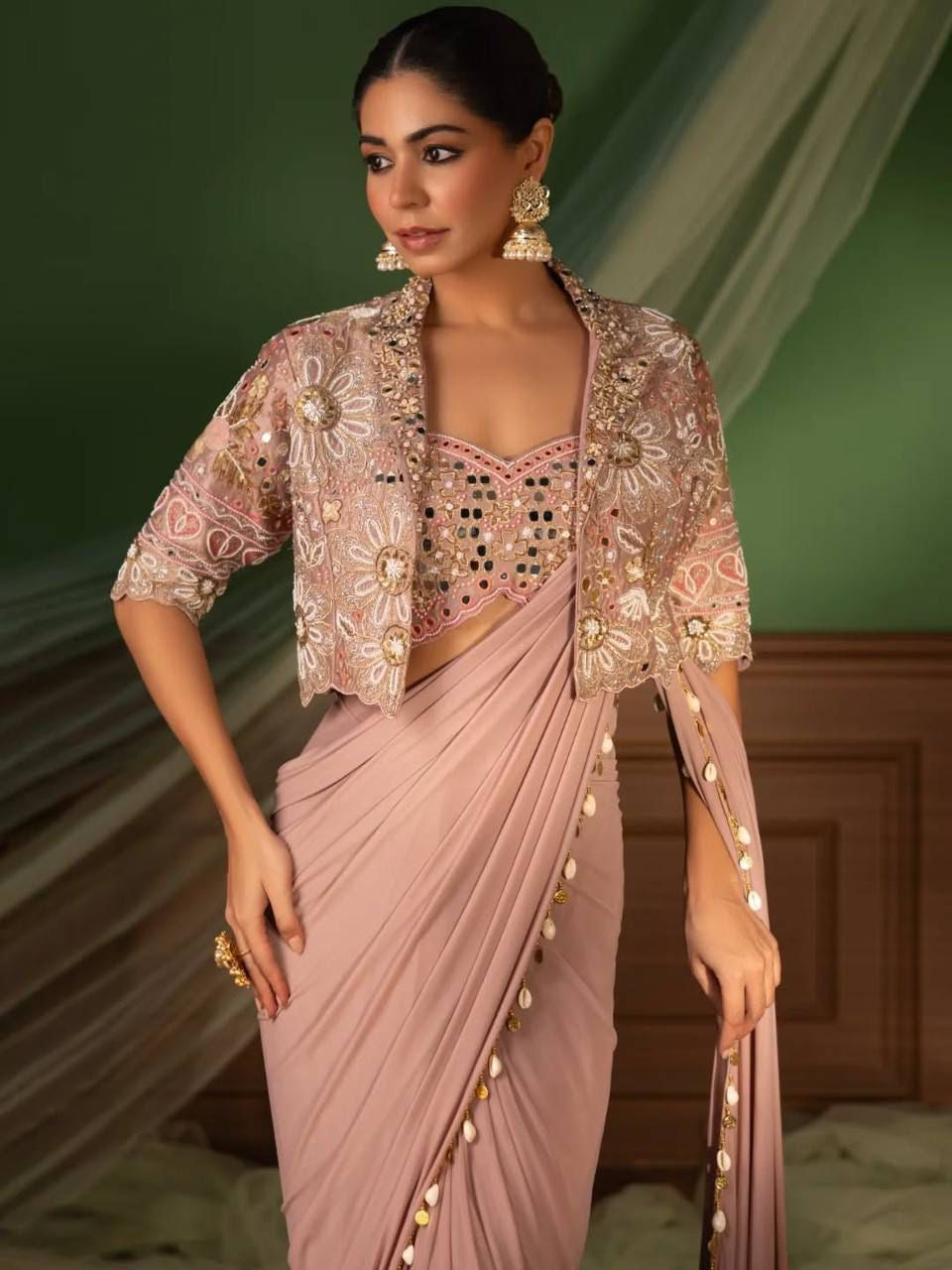 Experience effortless luxury with this premium ready-to-wear saree