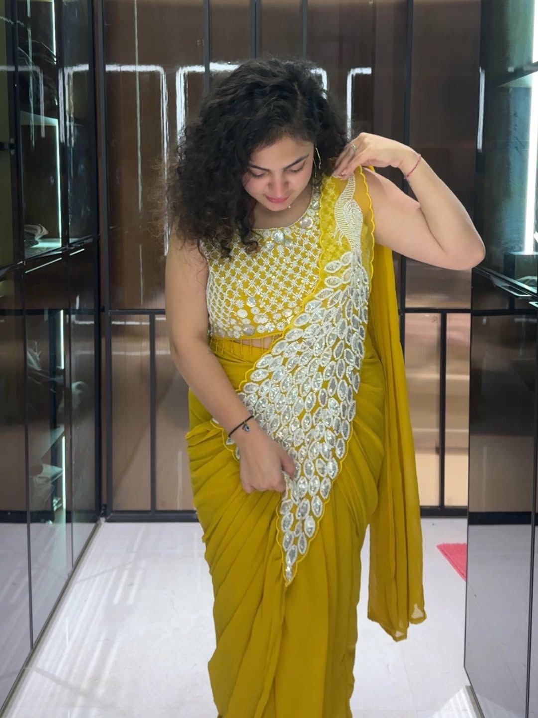 NEW SUPERHIT TRENDING READY TO WEAR SAREE WITH FULLY EMBROIDERED STYLIST BOLUES
