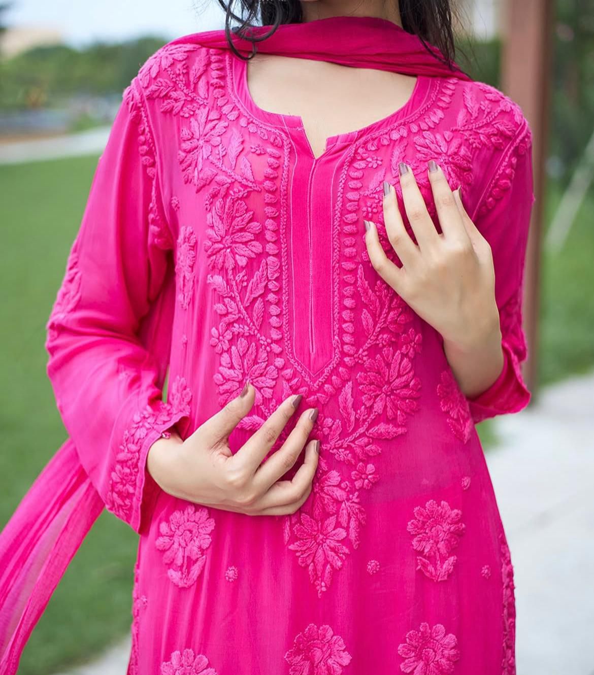 EXCLUSIVE GEORGETTE WITH EMBROIDERY SUIT WITH DUPATTA