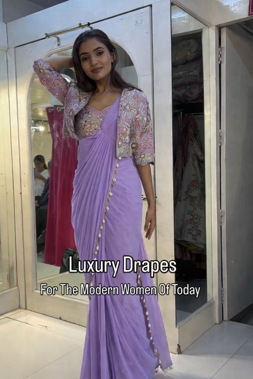 Experience effortless luxury with this premium ready-to-wear saree