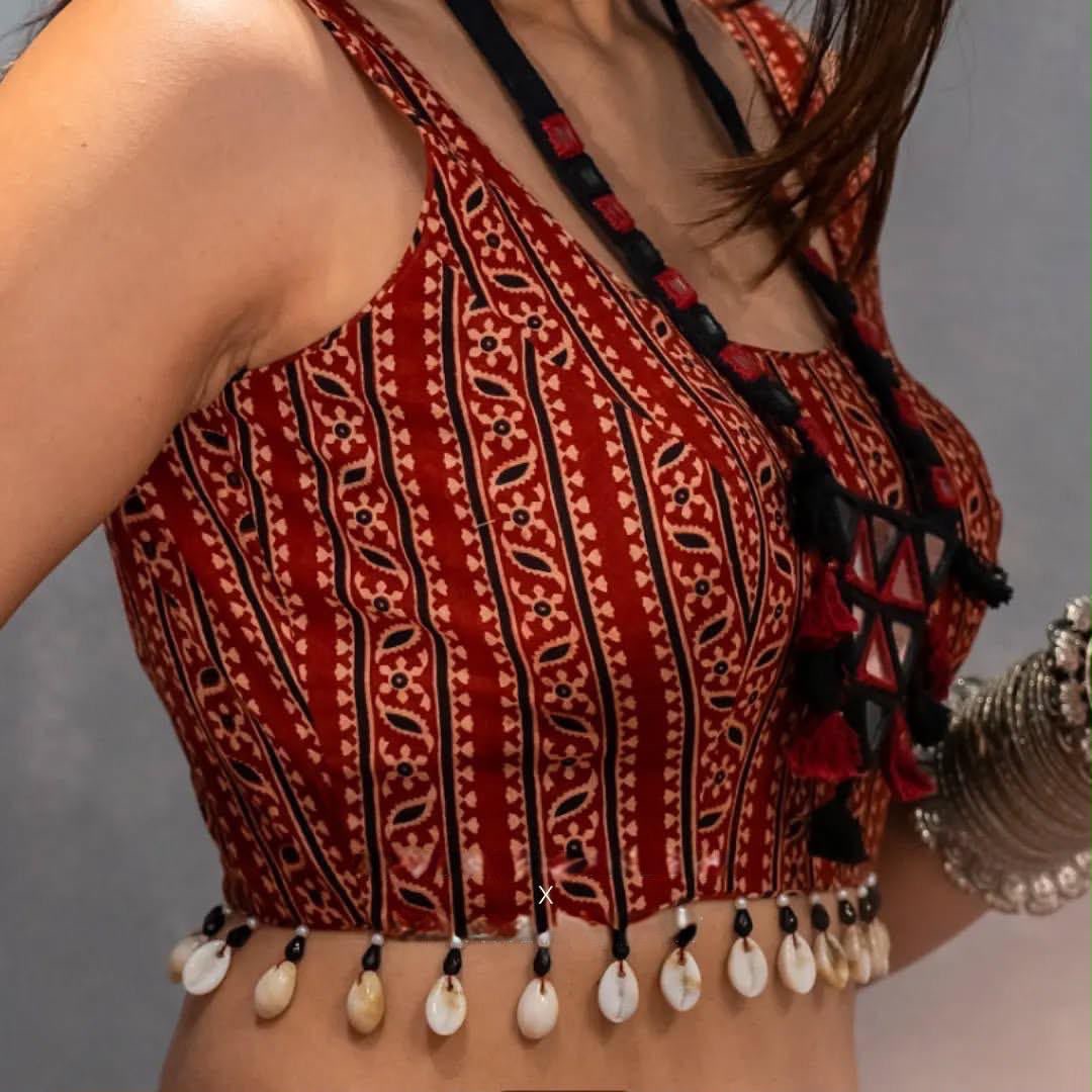 Premium Navratri Printed Cotton Lehenga Choli with Kalamkari Design