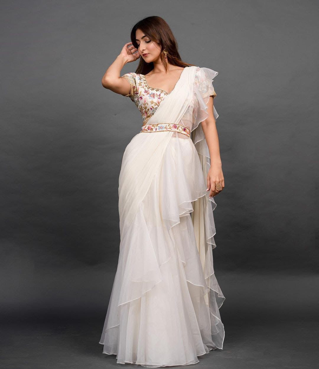 Beautiful Organza Silk Party Wear Saree