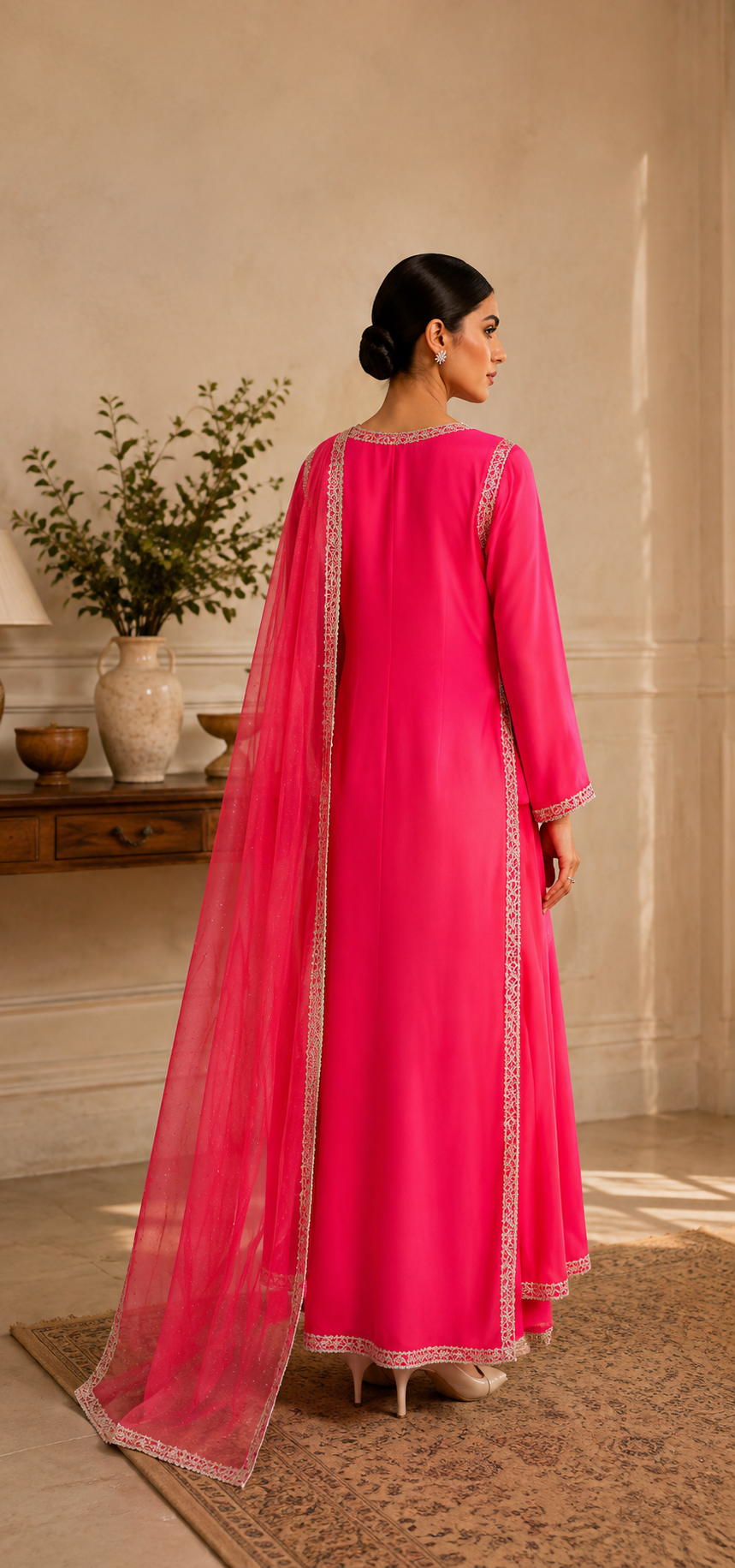 Saanjh Classic Crepe Suit Ensemble