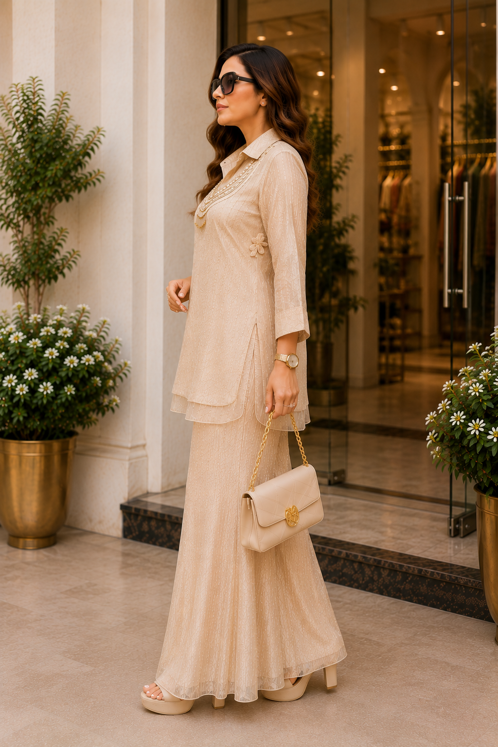 Festive Wear Co-ord Set with Hand Work