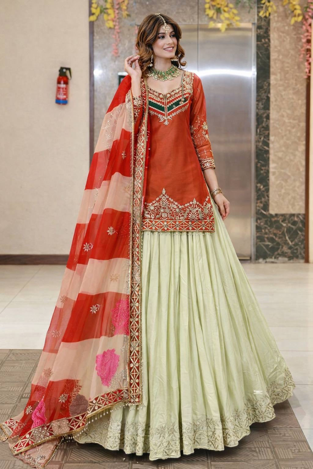 New Designer Party Top Lehenga & Dupatta Set👗