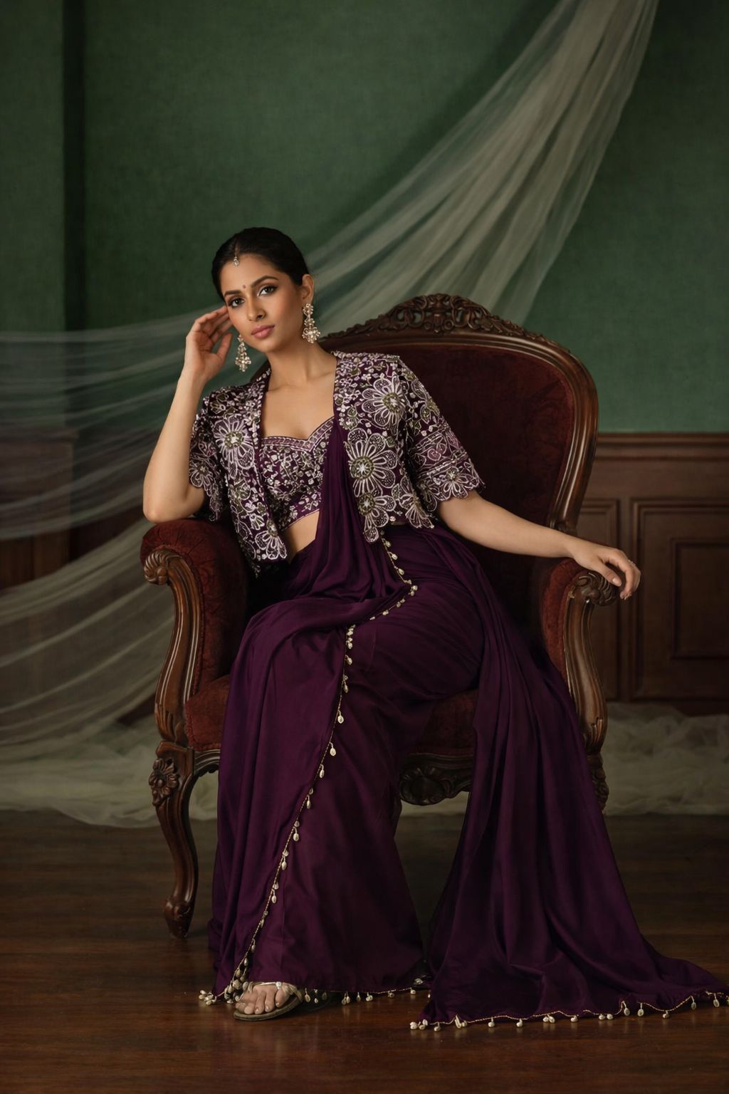 Experience effortless luxury with this premium ready-to-wear saree