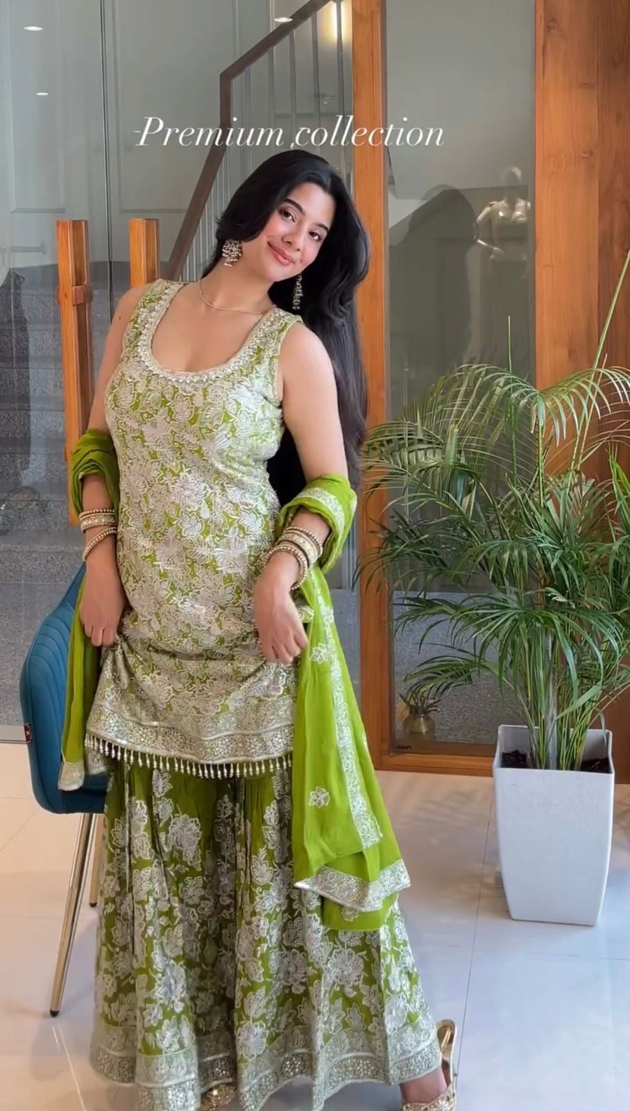 Premium 3-Piece Embroidered Georgette Suit with Heavy Work
