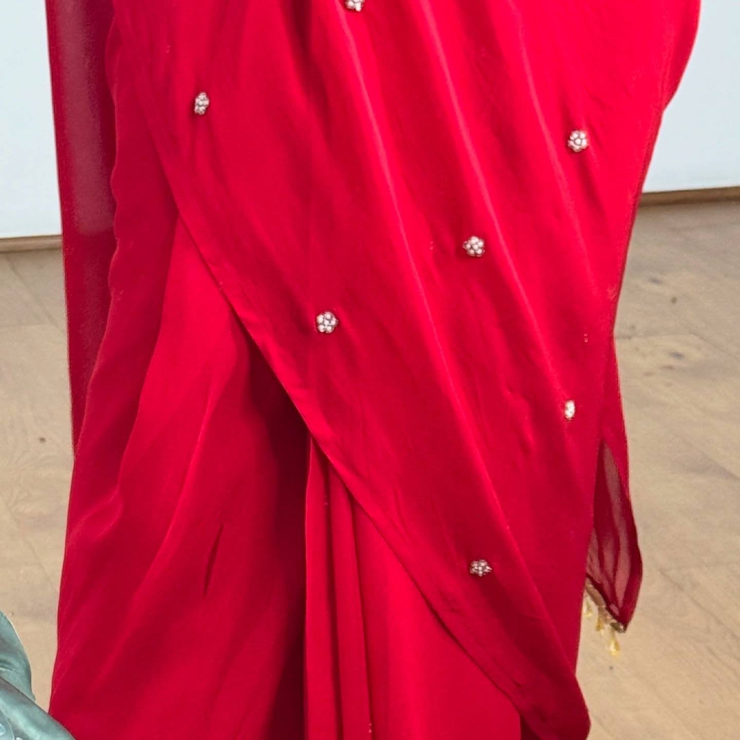 EXCLUSIVE 2 STYLES HAND WORKED DRAPE SAREE