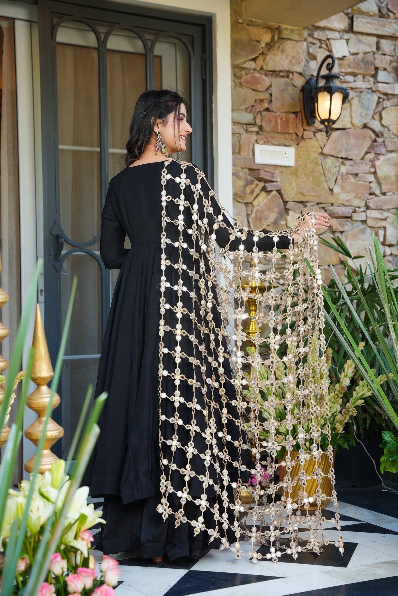 👀 *DEFINE NEW STYLE, 3 PIECES REAL MIRROR DUPATTA SET*🚀