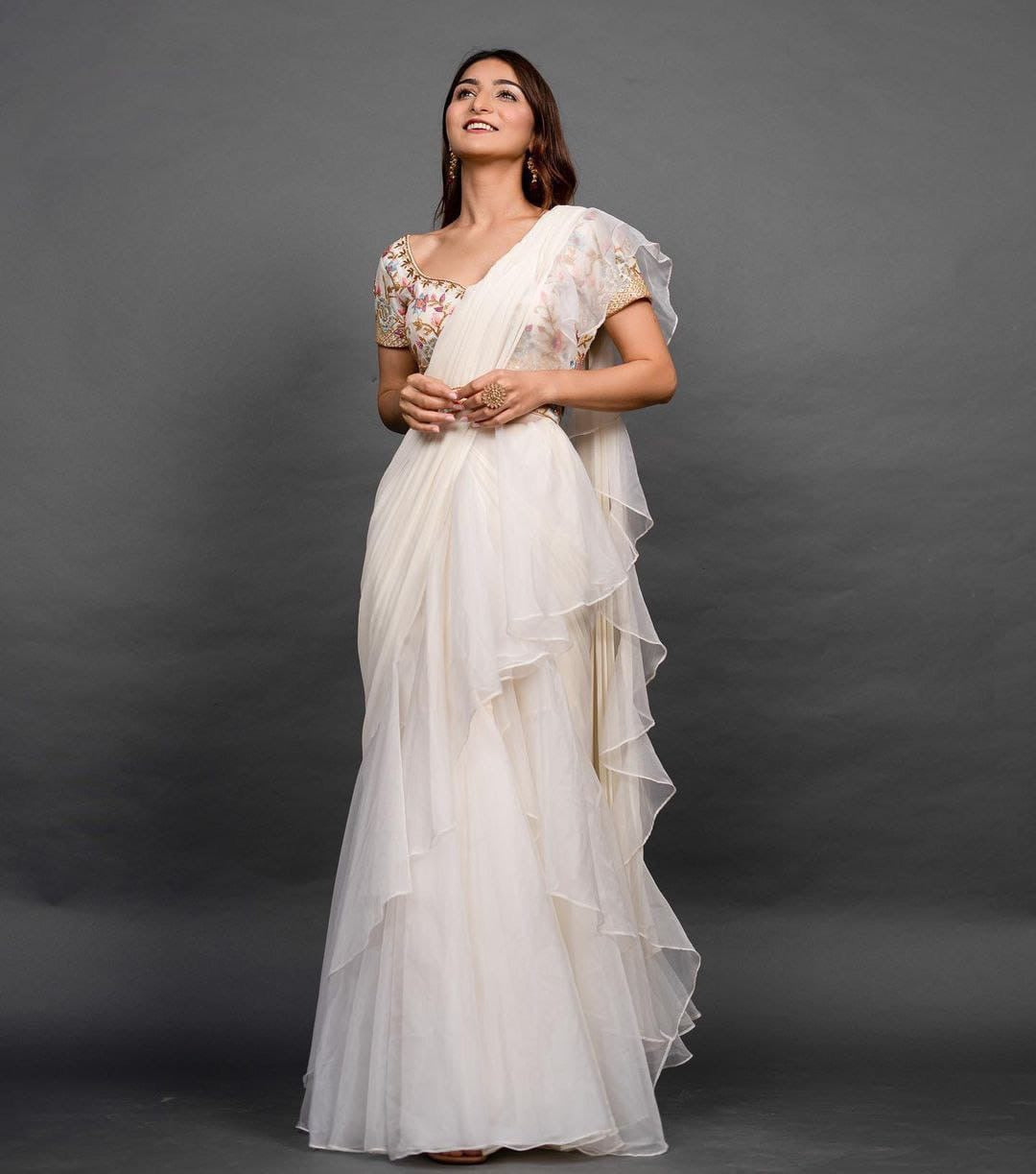 Beautiful Organza Silk Party Wear Saree
