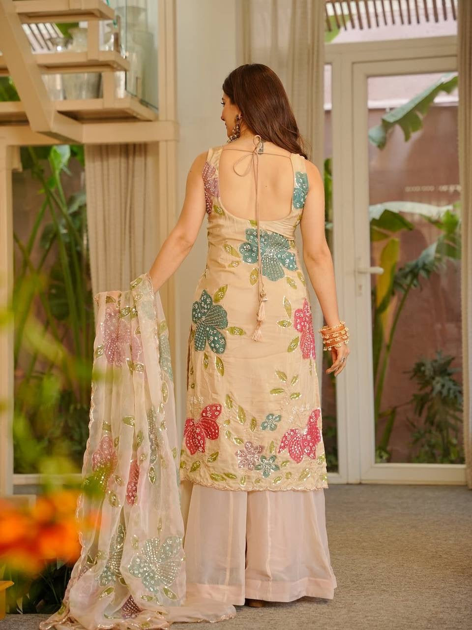 Aurora Luxe Organza Palazzo Co-ord Set